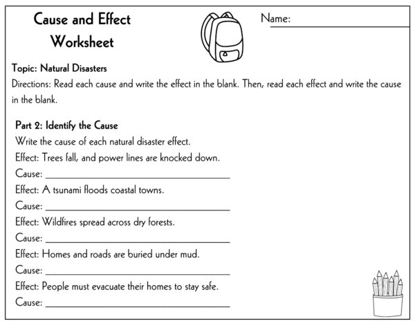 Cause and Effect 3rd-6th Grade Worksheet | Natural Disasters Activities - Image 3