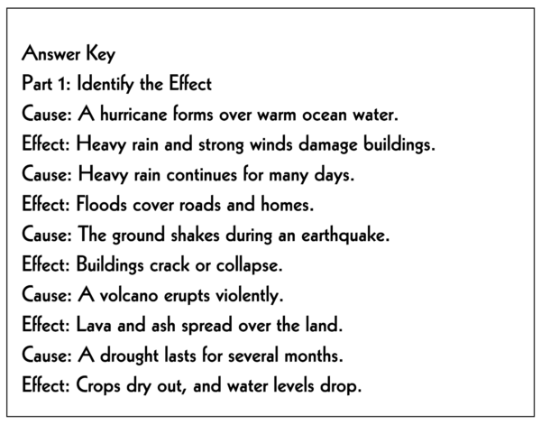 Cause and Effect 3rd-6th Grade Worksheet | Natural Disasters Activities - Image 4