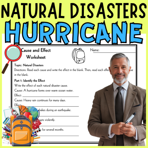 Cause and Effect 3rd-6th Grade Worksheet | Natural Disasters Activities